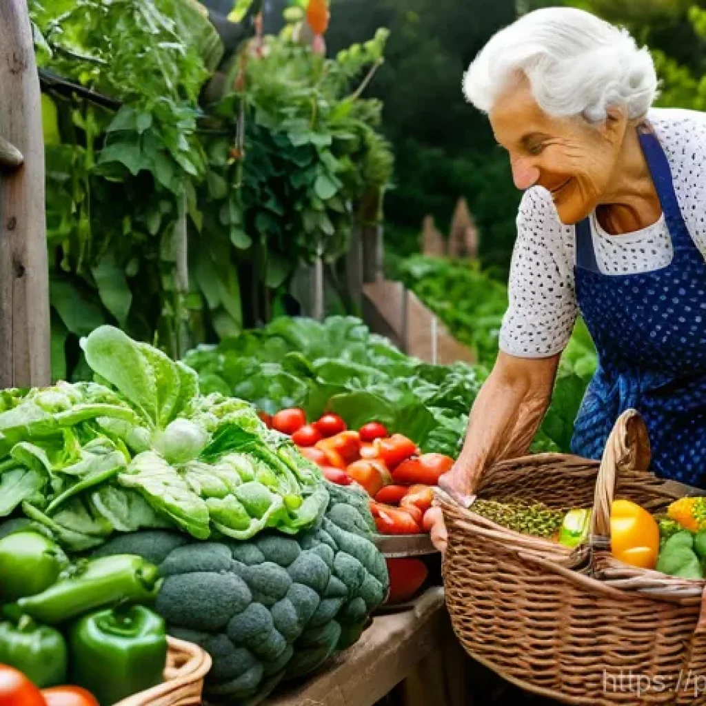 글로벌 헬스 트렌드와 지역특산 음식 - **Prompt:** A heartwarming scene featuring an elderly Portuguese grandmother, with a kind, wrinkled ...